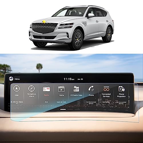 SKTU 2023 2024 Genesis GV80 Accessories Screen Protector for 2021-2024 Genesis GV80/ 2021-2023 Genesis G80 14.5In Navigation Anti Scratch HD Clear - color: 2021-2023 G80/2021-2024 GV80 14.5In Tempered Glass