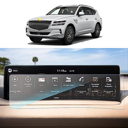 SKTU 2023 2024 Genesis GV80 Accessories Screen Protector for 2021-2024 Genesis GV80/ 2021-2023 Genesis G80 14.5In Navigation Anti Scratch HD Clear - color: 2021-2023 G80/2021-2024 GV80 14.5In Tempered Glass