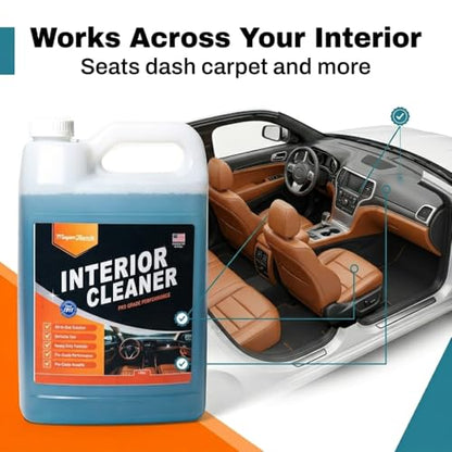 Magic Finish Interior Cleaning Spray (1 Gallon) – All-in-One Car Cleaner Spray for Seats, Dashboards & Consoles – Fast-Acting Car Cleaning Supplies for Rubber, Plastic, Carpet & Upholstery - size: 128 Fl Oz (Pack of 1)