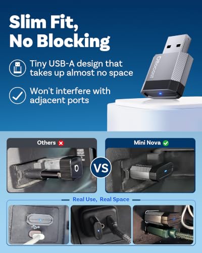 OTTOCAST Mini Nova 2-in-1 Wireless CarPlay & Android Auto AI Adapter