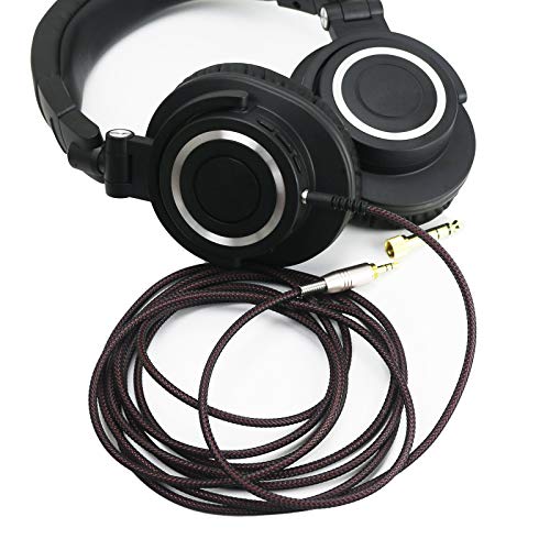 NewFantasia Replacement Audio Upgrade Cable Compatible with Audio-Technica ATH-M50xBT, ATH-AR3BTBK, ATH-SR50BT, ATH-ANC9, ATH-ANC7B, ATH-SR5BTBK, ATH-S700BT Headphones 2meters/6.6ft - size: 6.6 ft