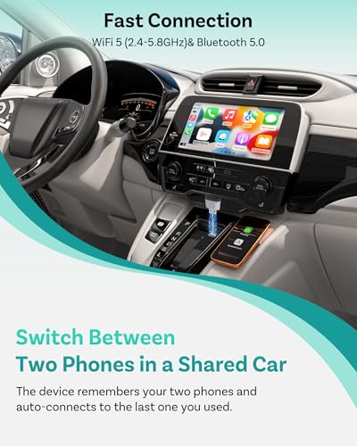 OTTOCAST Mini Nova Wireless CarPlay & Android Auto USB-C Adapter