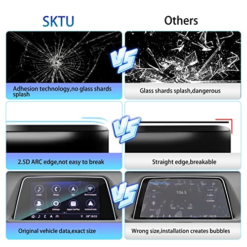 SKTU for 2019 2020 2021 2022 2023 Cadillac XT4 Screen Protector Navigation Display Tempered Glass 9H Hardness Anti Glare & Scratch HD Clear LCD GPS Touch 2023 Cadilla c XT4 Screen Protector - color: 2019-2023 XT4 8In