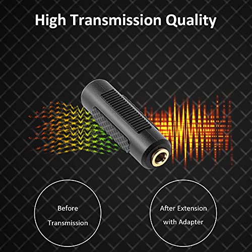 3.5mm to 3.5mm Stereo Jack Audio Adapter Female/Female Connectors,Gold Plated (5 Pack) - color: 5 Pack