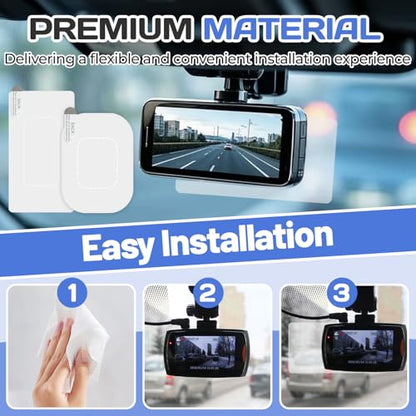 Dash Cam Windshield Stickers, 8 Pcs Clear Electrostatic Mounting Film, Reusable Scratch-Resistant Adhesive Pads for Car Camera (8 Pcs) - color: 8 Pcs