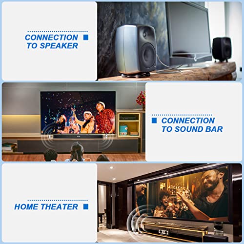 RCA Subwoofer Cable 26ft/8M RCA Cable Male to Male Gold Plated Connector for Subwoofer,Home Theater,Amplifier,TV-Grey - size: 26ft/8M, style: Subwoofer M/M