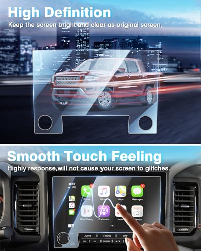 Karltys [Upgrade 2 Pack Screen Protector for 2022-2024 Nissan Frontier 9-InchT Accessories tempered Glass [No Glare & Fingerprint] Tempered Glass Nissan Frontier Accessories - size: 9"2022-2024 Nissan Frontier