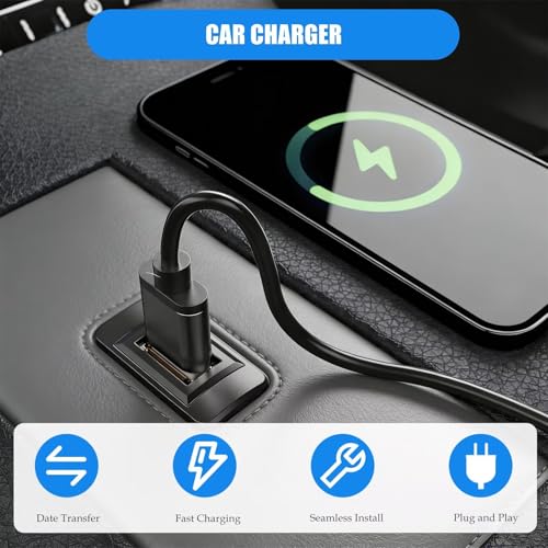 Advanced USB Port Car Charger for Toyota - Male to Female USB Power Socket Adapter, 34x23mm Flush Mount