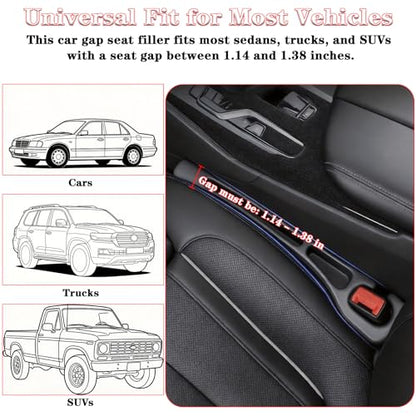 Car Seat Gap Filler Organizer of 2, 2 in 1 Car Gap Filler(Beige) - color: Beige
