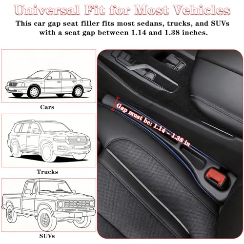 Car Seat Gap Filler Organizer of 2, 2 in 1 Car Gap Filler(Brown) - color: Brown
