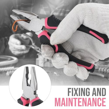 Hi-Spec Tool Set 25pc Pink Household DIY Tool Kit for Women. Small Mini Tool Box Set of Starter Basic Ladies Tools | 25pc, Household quick repair and maintenance, starter tool kit, mini tool set, ladies portable toolbox, DIY Gift - color: Pale Pink