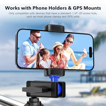 20mm Ball Mount to 1/4"-20 Thread Adapter – TPU Anti-Slip Base for Firm and Stable Installation on Camera Rigs, Tripods, and Brackets - size: 20mm ball to 1/4" Screw