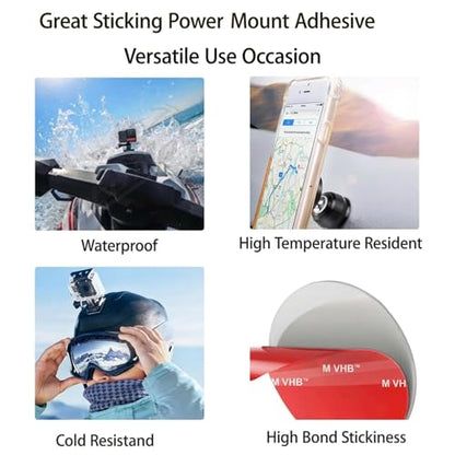 Double Sided Adhesive Pads,Made of VH B 5952, Round Car Mount Adhesive Replacement.Sticky Dash Cam Mounting Tape.Heavy Duty Tape Sticker for Dashboard &Daily Use.Waterproof,Heat-Resistant.6PCS - style: Round
