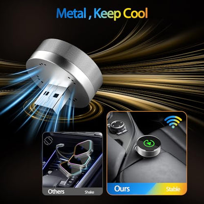 2-in-1 Wireless CarPlay Adapter for Apple iPhone & Android, Plug & Play, Auto Connection, No Latency, 2026 Upgarde Converts Wired Carplay Dongle to Wireless Car Play Adapter for iPhone iOS 10+