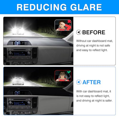 Autorder Dashboard Cover Mat for Toyota Sienna 2011-2014 Accessories Dash Cover Upgrade Flannel Dash Mat Sunshade Glare UV Rays Protector - size: Black 11-14 Sienna
