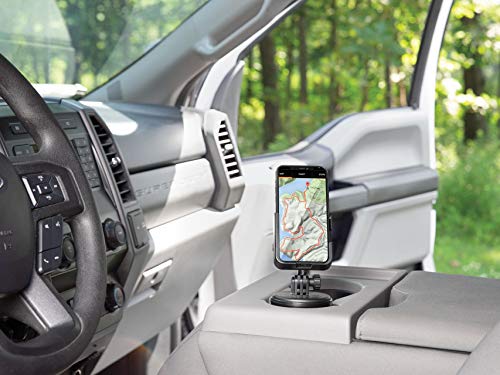 WeatherTech CupFone Two View – Adjustable, Universal Cup Holder Phone Mount Car & Truck Accessory – Best Design for iPhone & Smartphone Charging – Violet Metal Knobs - color: Violet