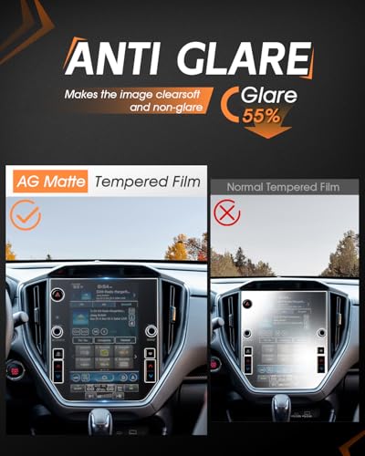 CDEFG Matte Anti Glare For 2022-2025 2026 Subaru WRX Screen Protector - 11.6 Inch Tempered Glass - WRX STARLINK (Premium, Limited, TR, GT, TS) Touchscreen Accessories - color: WRX 11.6 Inch Matte Tempered Glass