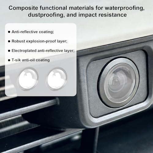 4pcs Car Camera Lens Protector, HD 360° Protection Backup Rear View Camera Protective Sticker Waterproof Rain Shield & Anti-Scratch Cover with 2 Cleaning Cloth Accessories for Most Vehicles