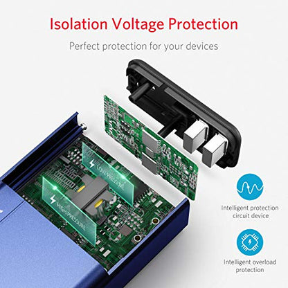 BESTEK 150W Power Inverter DC 12V to 110V AC Converter 4.2A Dual USB Car Plug Adapter Outlet Converter (Blue) - color: Blue