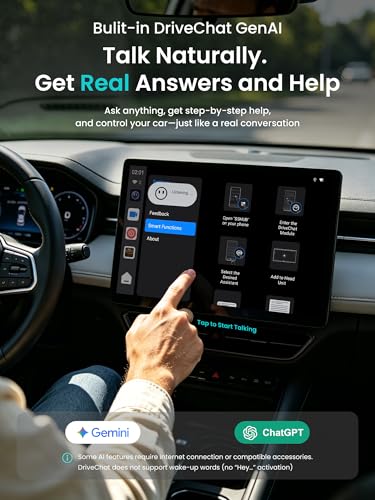 Wireless Carplay Adapter - Magic AI Box CarPlay Android Auto Wireless, Dual Wi-Fi & BT USB Playback, AI-Powered, OTA, Video Box for YouTube, Netflix, CB4CT-BK - color: Piano Black