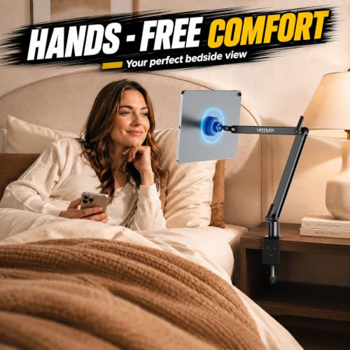 Urmust Magnetic iPad Mount, Desk Stand for Tablets & Portable Monitors M - size: M