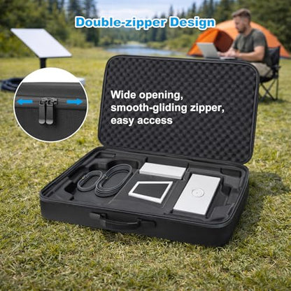 Starlink Gen 3 Case Starlink Standard Case for Travel, RV and Outdoor Protection Waterproof EVA Carrying Case for Starlink Gen 3 Dust-Tight Crush-Resistant with Custom Internal Partitions (Black) - color: black
