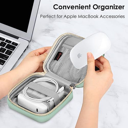 FINPAC Charger Case for MacBook, Small Electronic Organizer Pouch Bag - color: Light Green