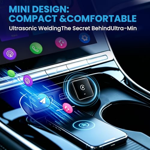 Nexustratix Wireless CarPlay Adapter for iPhone & Android, Plug and Play