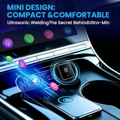 Nexustratix Wireless CarPlay Adapter for iPhone & Android, Plug and Play