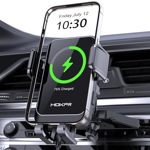 Wireless Car Charger, 15W Fast Charging Auto Clamping Car Mount Charger - style: CD Slot Mount