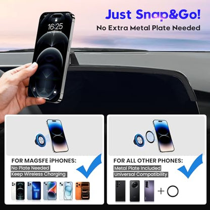 Sunsdrew Car Phone Holder for Cadillac Lyriq 2023-2026 Accessories, CT5/CT5 V/Optiq 2025 2026, XT4 2024-2026, Magnetic Phone Mount for 33-inch Screen, Hands-Free Phone Stand for All Phones - size: For Lyriq/CT5/Optiq
