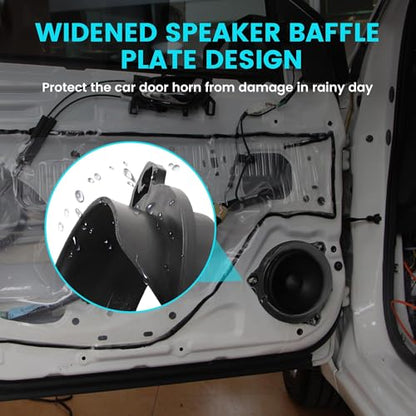 NuIth Door Speakers Adapter with Speaker Wiring Harness Fit for Select 1998-2015 Toyota 4 Runner/RAV4/ Corolla, Scion 2004-2014 Aftermarket Car 6.5 Inch Speaker Adapters Rings Kit