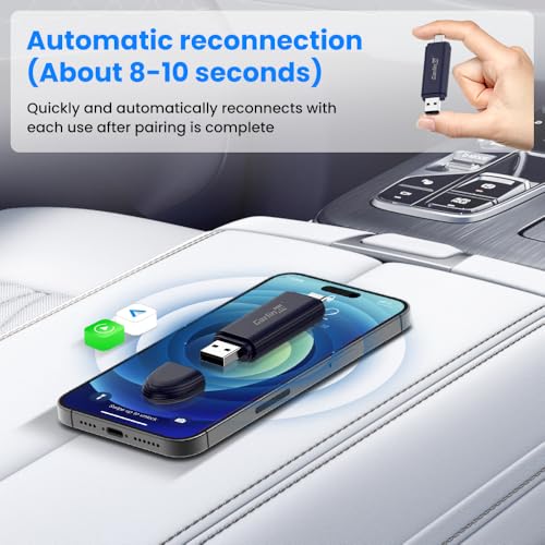 Carlinkit Mini SE Pro Wireless CarPlay Adapter, Wired to Wireless Converter for OEM Factory Wired CarPlay/Android Auto Cars, 5GHz WiFi Fast Connect with USB C/A Dual Port - color: Dark Blue
