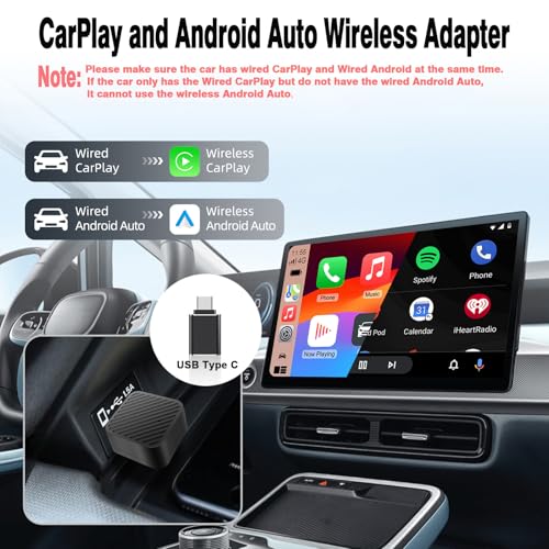 Mini Wireless CarPlay Adapter for iPhone, 2 in 1 CarPlay Wireless Adapter - style: RM-KPL077