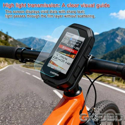 for Garmin Edge 1040/1040 Solar GPS Screen Protector & Case （grey） HD Tempered Glass Protective Film and Silicone Soft Frame Case Cover (Pack of 3+1)