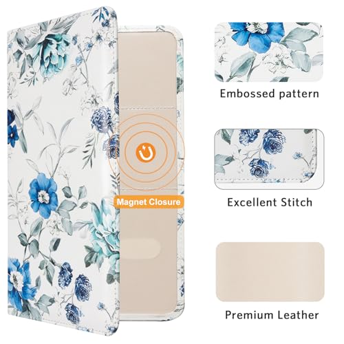 CoBak Car Registration and Insurance Holder - color: L-Indigo Floral Harmony
