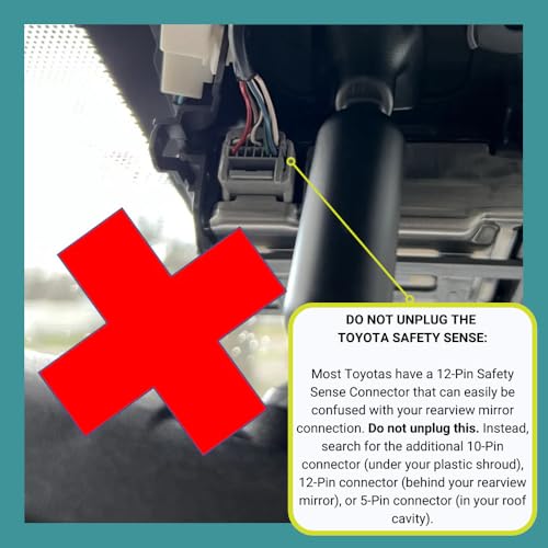 Dongar PRO Plug & Play Parking Mode Adapter for Dash Cams, Rearview Mirror Install, 3 Modes Compatible with Select Toyota/Lexus (DGR-PMA-01)
