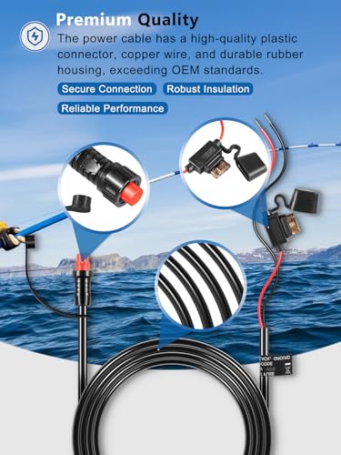 Replacement for 010-11425-01 Threaded Transducer Power Cable Compatible with Garmin GLS 10 Sonar Module, GPSMAP 6200, 7200, 8200 MFD Series, 8500, 8530 Back Box and Panoptix LiveScope System