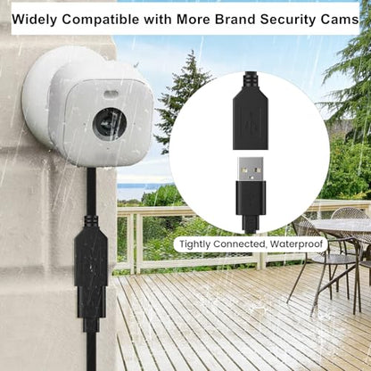 2-Pack 30ft Power Extension Cable for Wyze Cam v4, v3, OG, Pan v3, Black - color: Black, size: 30 Feet