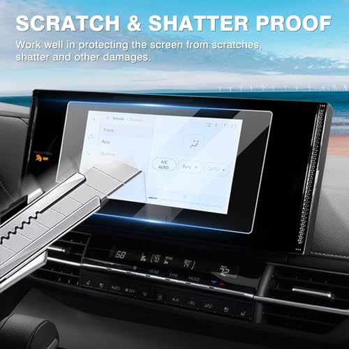 Karltys [Upgrade] Screen Protect 2025 2026 Toyota Sienna 8-Inch Accessories [No Glare & Fingerprint] Touchscreen with Button, 2025 Sienna LE Navigation - size: 2025 Toyota Sienna 8-Inch