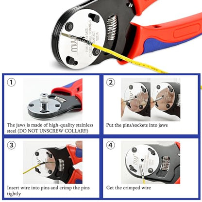 MUYI 371 PCS DT Deustch Connector Kit, 2 3 4 6 8 12 Pin Waterproof Automotive Electrical Connectors, Including Deutsch Crimping Tool, Removal Tool, 16# Solid Contacts
