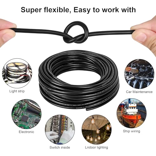 18 Gauge Wire 4 Conductor,18 AWG Electrical Wire Stranded PVC Cord Oxygen-Free Copper Cable,26FT 18/4 Core Pure Copper Flexible Cable Wire for LED Lamp Lighting Strips Automotive (18AWG-4C, 26FT)… - size: 26FT, style: 18AWG-4C