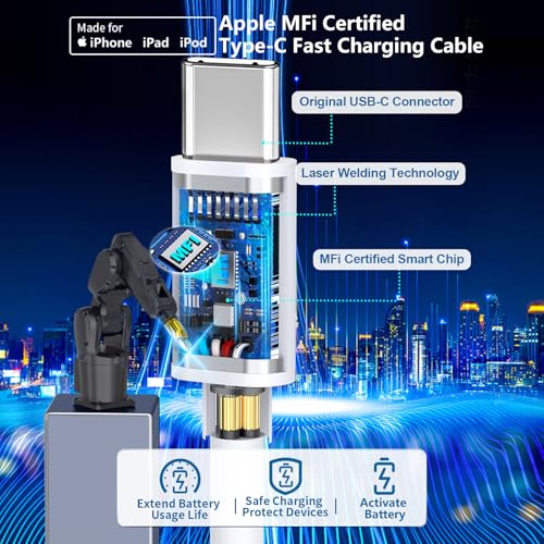 Apple MFi Certified iPhone 17 Car Charger, 3Port 67W PD/QC3.0 Power Adapter - color: Carbon Fiber Silver