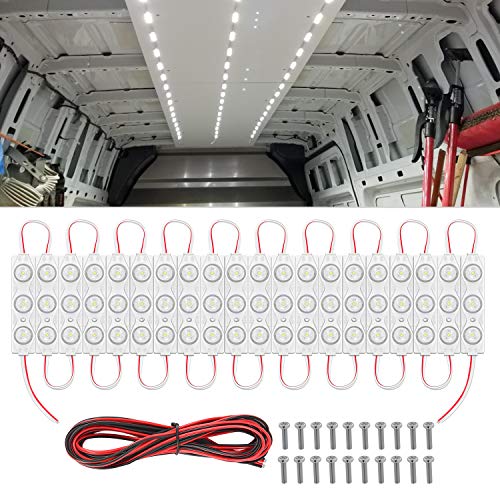 Nilight 60Leds Van Interior Light Kits White Led Ceiling Lighting Kit - size: 60Leds 20 Modules