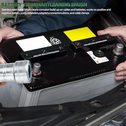 Auto Car Battery Terminal Brush Wash Clean Tools Post Terminal Cleaner Dirt Bottle Head Clip Wire Dirt Corrosion Washers Protector Fiber