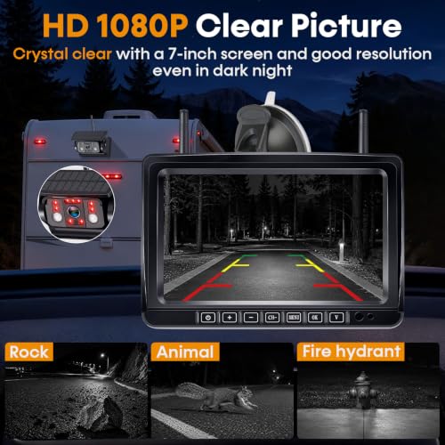 1080P Wireless Backup Camera Magnetic: 1-Min No Wiring Easy Setup & Remove