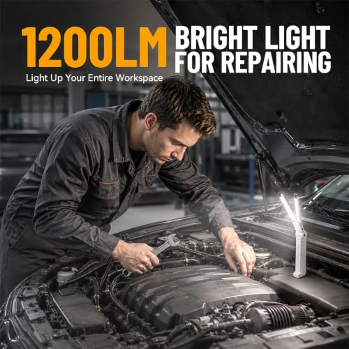 Rechargeable Work Light, 1200 Lumens Magnetic Light - color: White