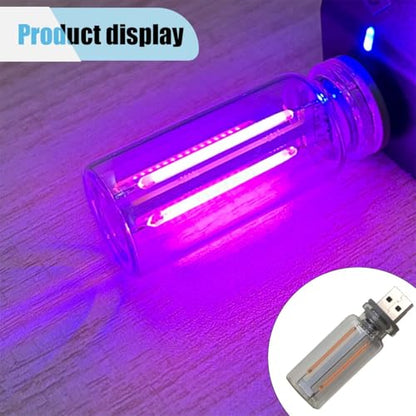 USB LED Atmosphere Light, Plug-in USB Ambient Retro Lamps, Mini LED Car Interface Charging Night Light for Hallway, Bedroom (Purple) - color: Purple