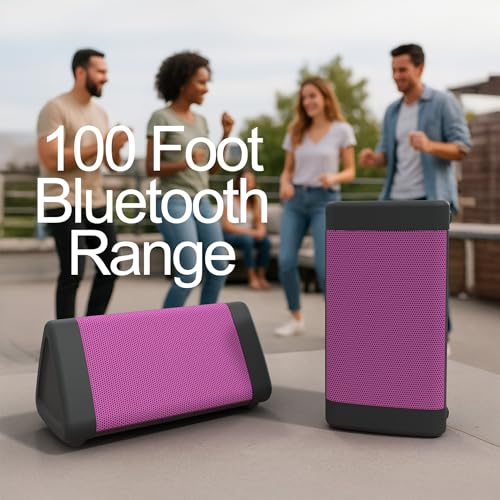 OontZ Angle 3 Gen 4 Portable Bluetooth Speaker, 12W, 24-Hour Playtime, Pink - color: Pink