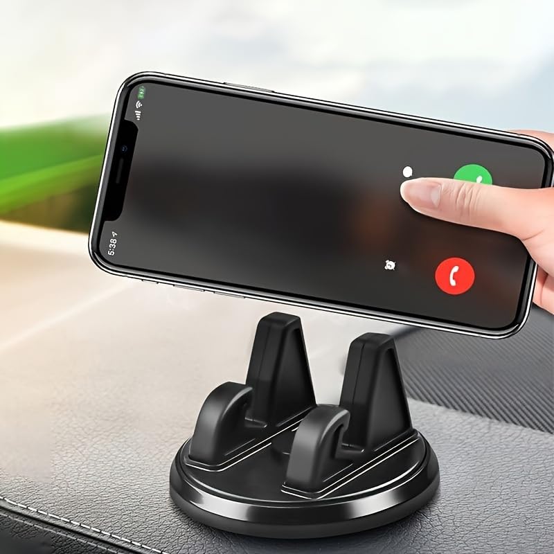 Universal 360-Degree Rotatable ABS Dashboard Mount, Anti-Slip Phone Holder, Car GPS Navigation Accessory, Adjustable Car Phone Stand, Suitable for Car Electronics. All Seasons